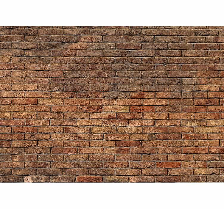 Blind bedroom raw brown brick design - TenStickers