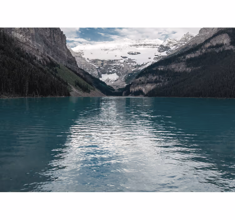 Living room blind 3d mountain river scene - TenStickers