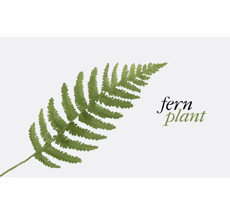 Blind bedroom fern plant minimalist style vinyl rug - TenStickers