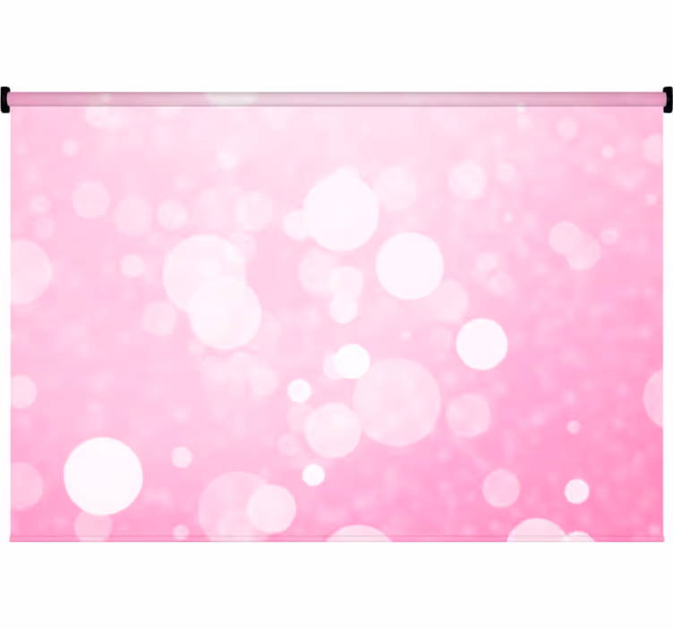 Blind bedroom with pink bokeh background lights - TenStickers