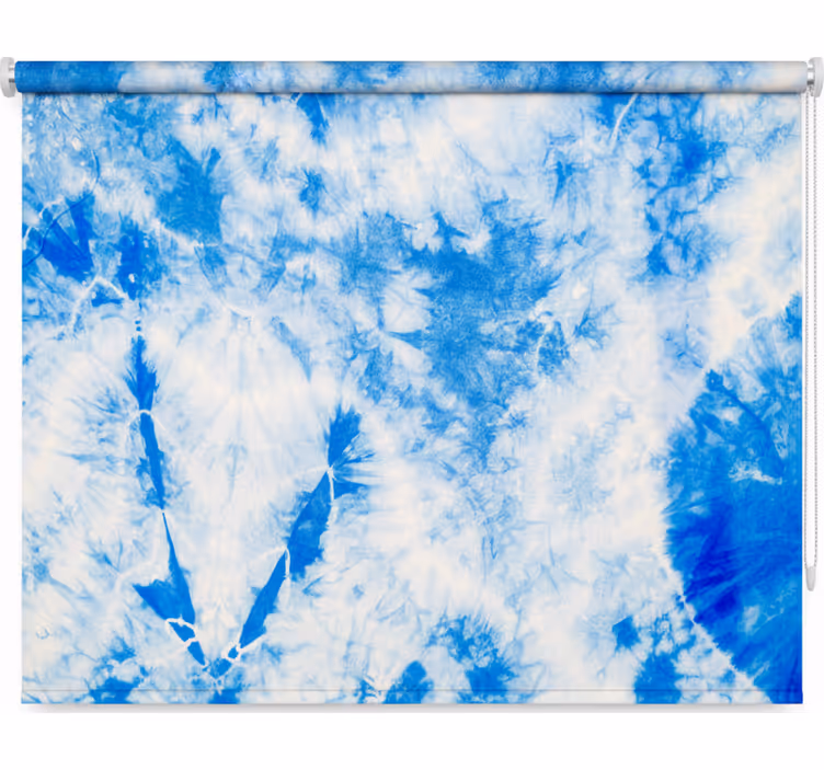 Blind bedroom blue and white tie dye design - TenStickers