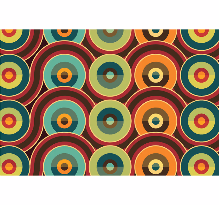 Blind bedroom retro patterned circles - TenStickers