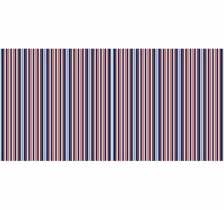 Blind bedroom blue and brown stripes - TenStickers
