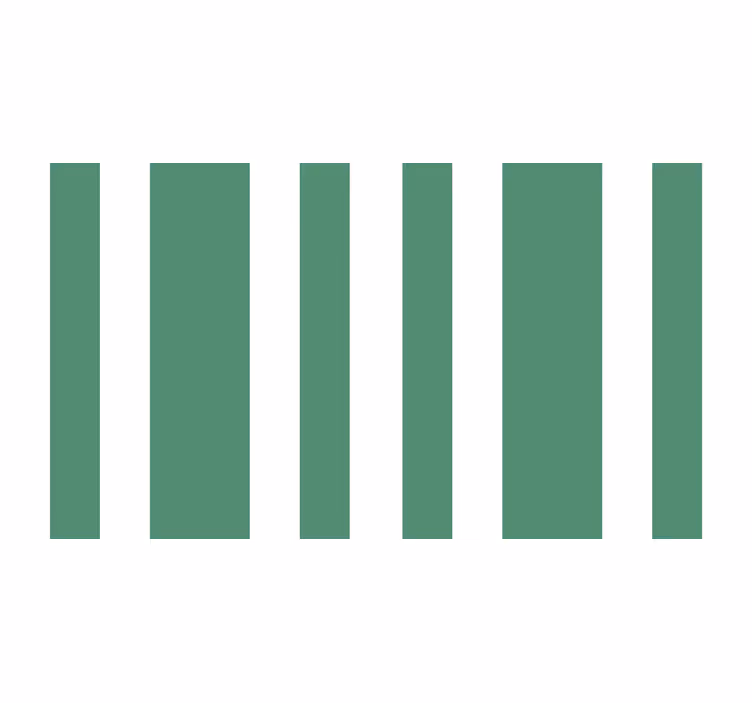 Blind bedroom in white and pistachio green stripes - TenStickers
