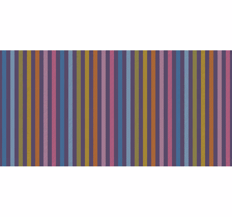 Rainbow striped blind bedroom - TenStickers