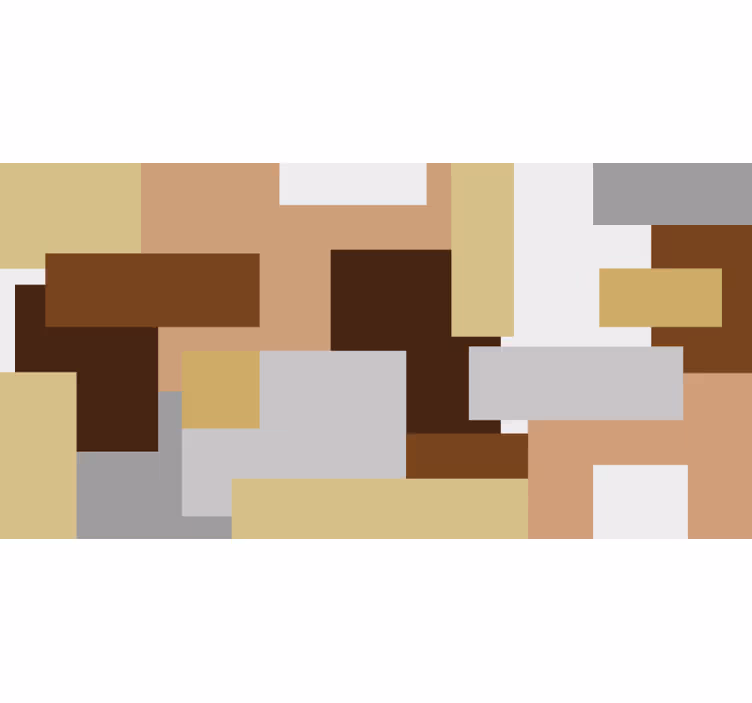 Blind bedroom nordic beige squares - TenStickers