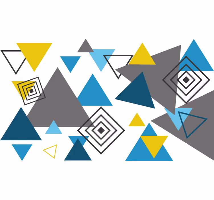 Blind bedroom blue and yellow nordic design - TenStickers