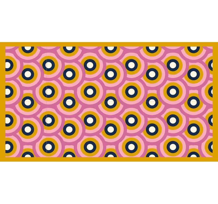 Blind bedroom 70's orange circles - TenStickers