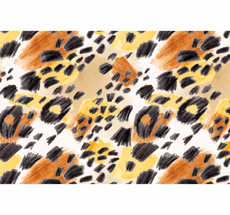 Blind bedroom with feline animal print design - TenStickers