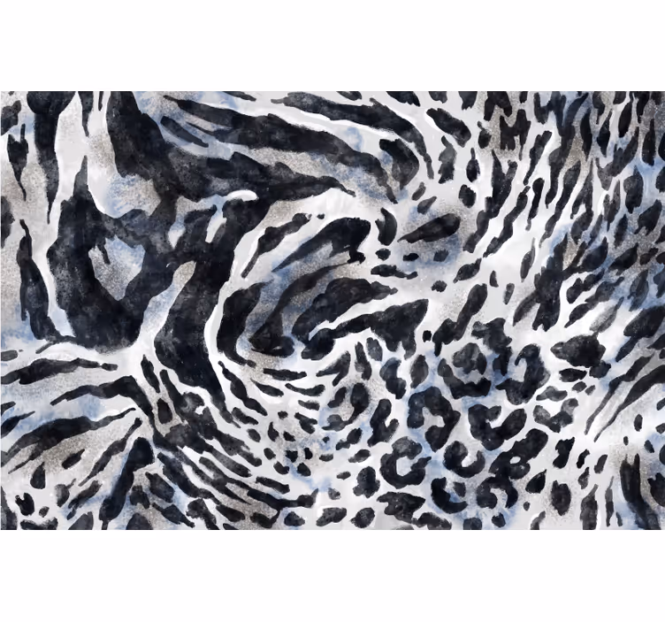 Blind bedroom in gray zebra watercolor - TenStickers