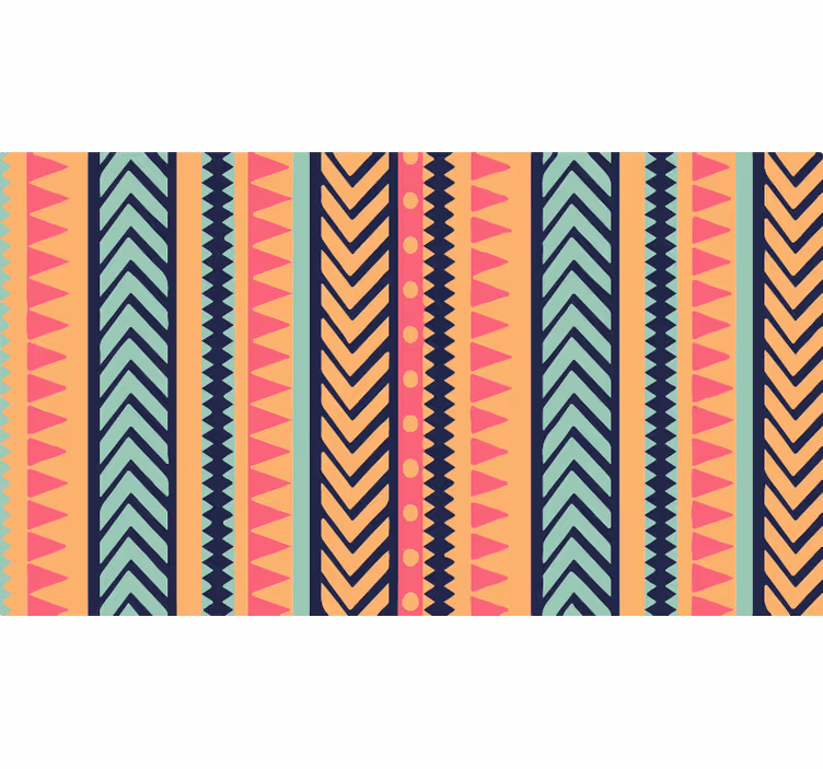 Blind bedroom vibrant geometric stripes - TenStickers
