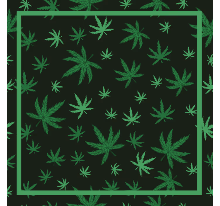 Blind bedroom with marijuana leaf design - TenStickers