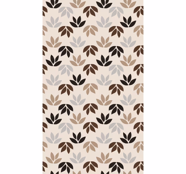 Blind bedroom with brown leaf branches design - TenStickers