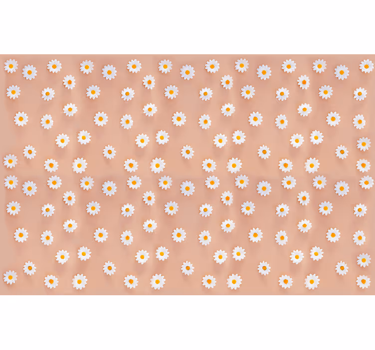 Blind bedroom with contemporary daisy design - TenStickers