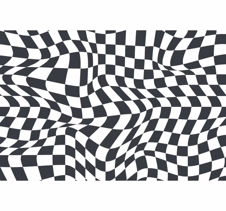 Blind bedroom with twisted checkered pattern - TenStickers