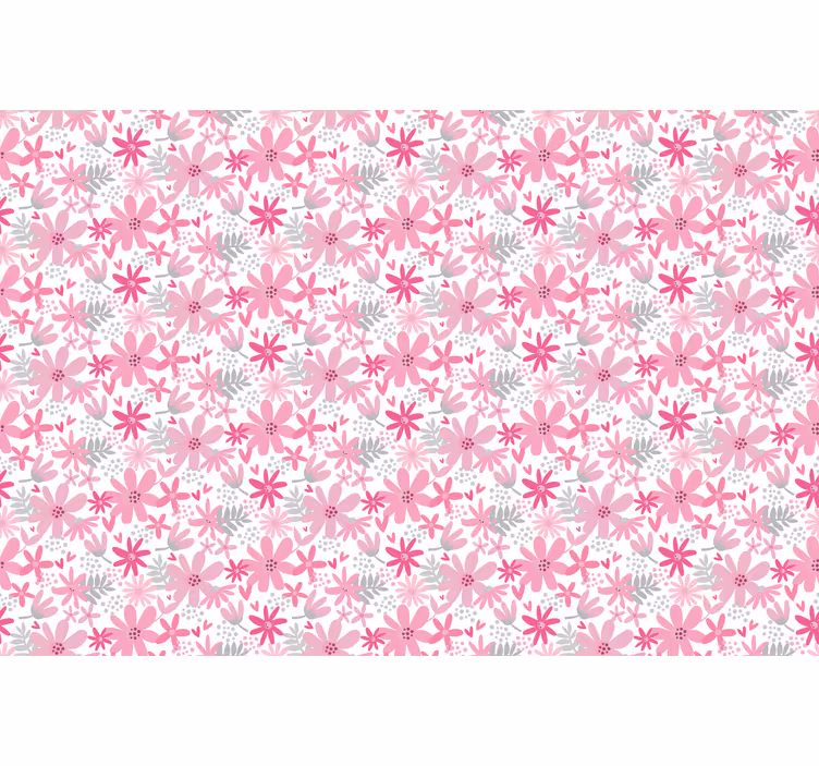 Blind bedroom flowerprint 'yambo' pink - TenStickers