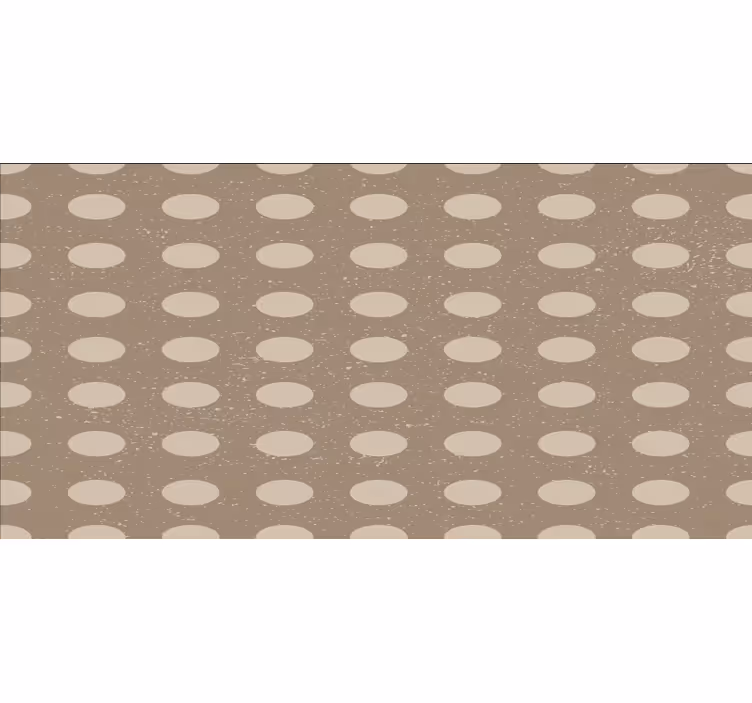 Blind bedroom with geometric brown circle pattern - TenStickers