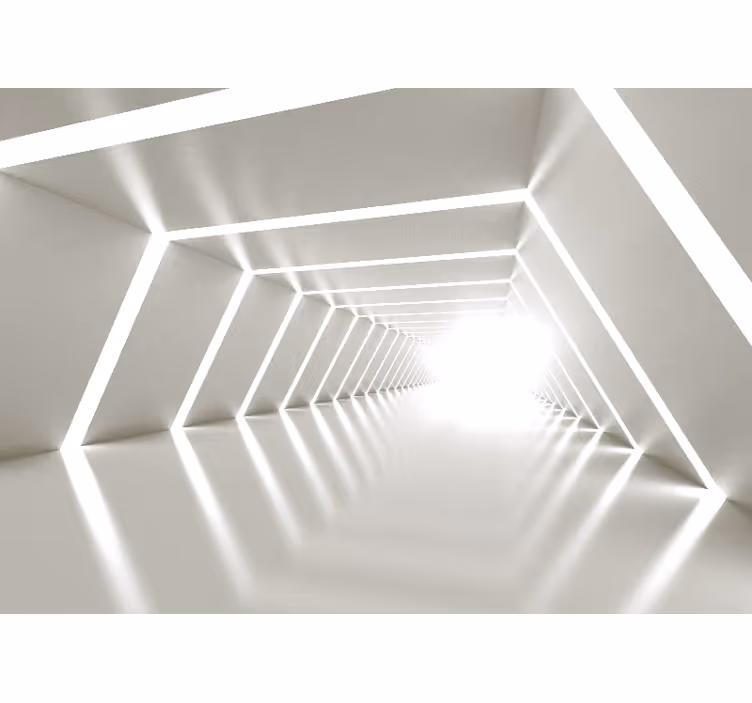 White window blind inspired by white geometric cave - TenStickers