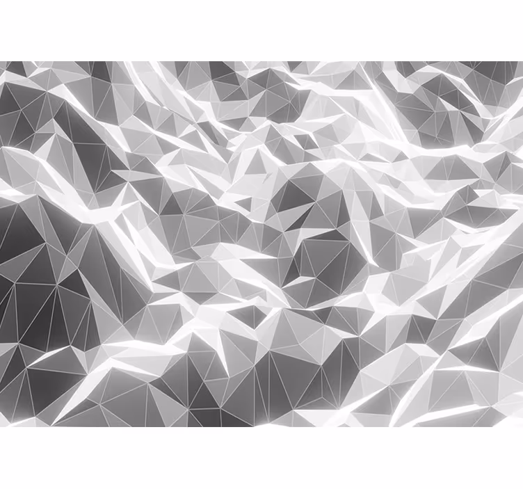 White window blind with gray geometric mountain pattern - TenStickers