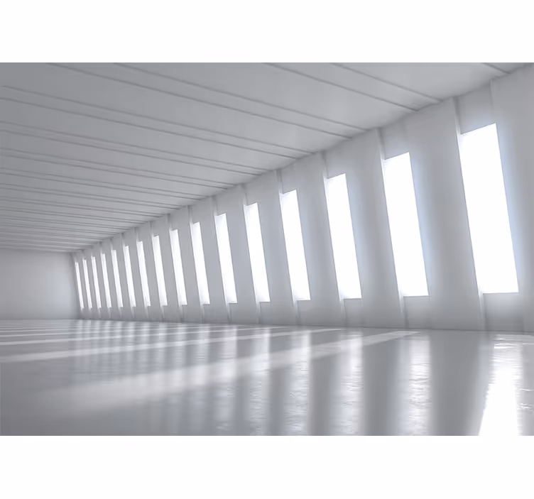 White window blind 3d modern tunnel design - TenStickers