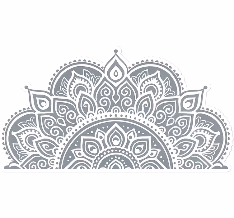White window blind half mandala pattern - TenStickers