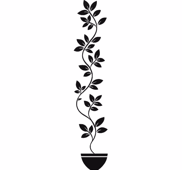White window blind with tall climbing plants - TenStickers
