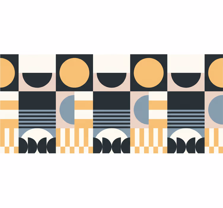 Living room blind with abstract modern pattern - TenStickers