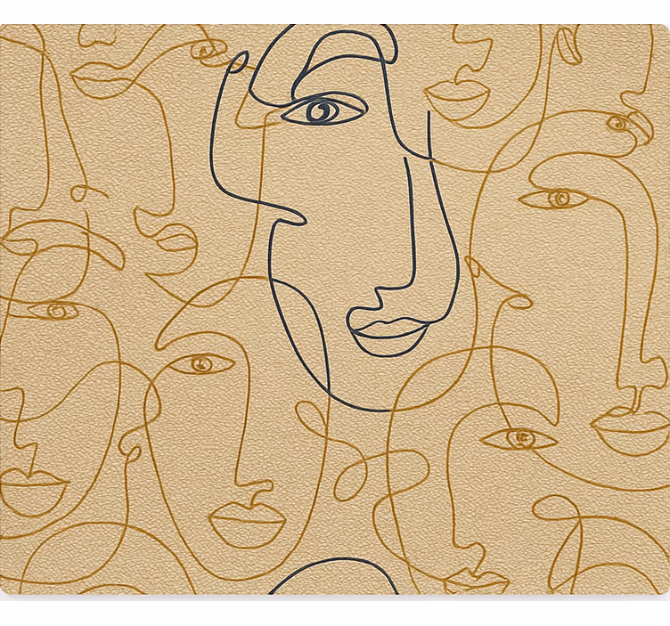 Living room blind face silhouettes - TenStickers