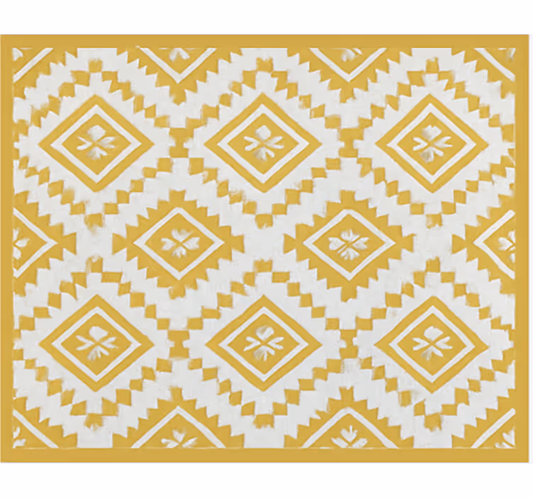 Living room blind with gold moroccan design - TenStickers