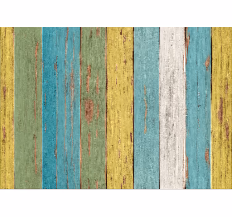 Living room blind in colorful washed wood effect - TenStickers