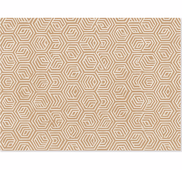 Living room blind in beige abstract patterns - TenStickers