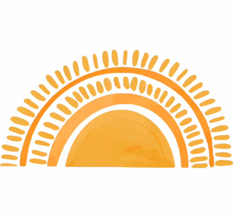 Blind bedroom sun illustration - TenStickers