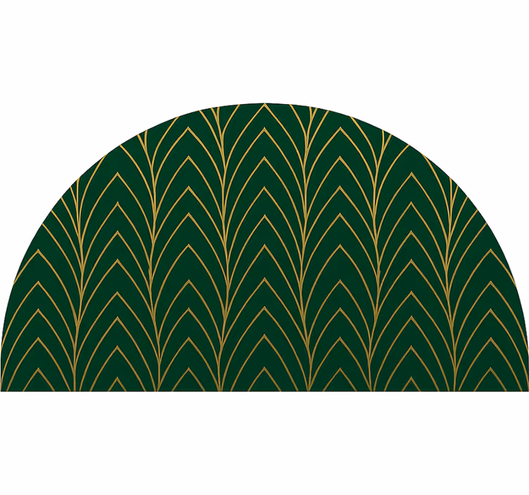 Blind bedroom with green and golden leaves - TenStickers