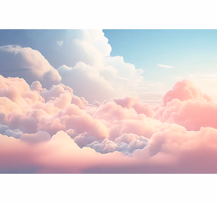 Blind children pink cloud landscape adventure - TenStickers