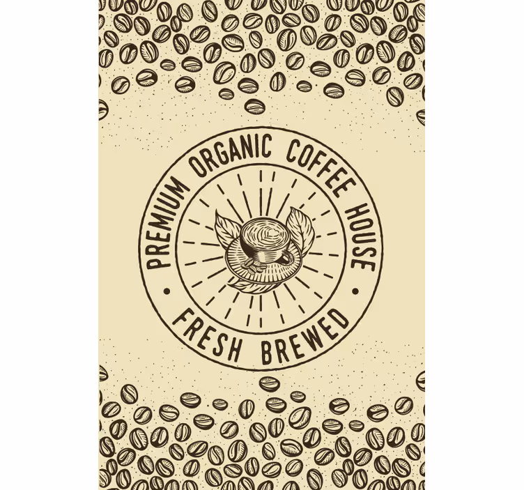 Premium Organic Coffee House blind kitchen - TenStickers