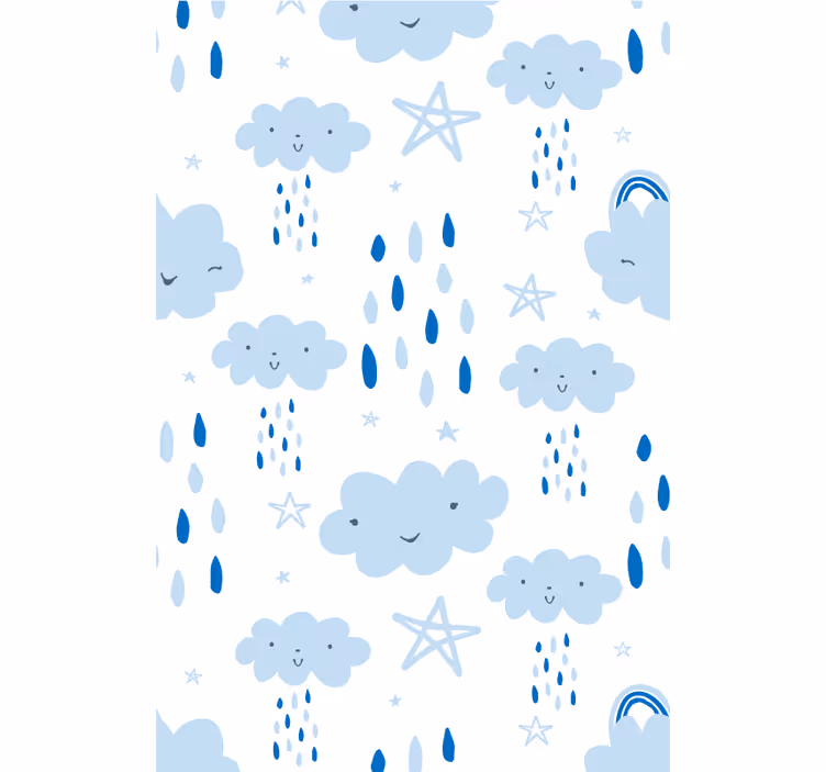 Smiling Cloud Patterns clouds blind - TenStickers