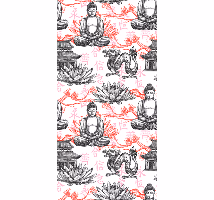 Ornamental Buddha Zen blind - TenStickers