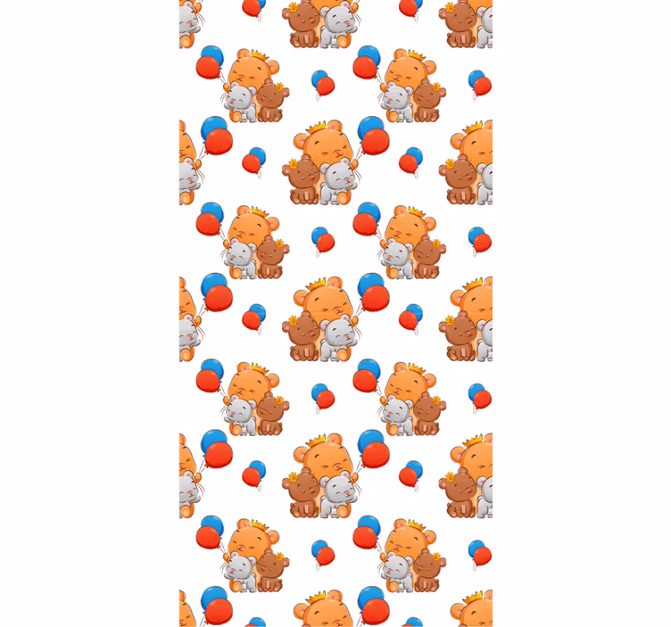 Friendly Bears Pattern nursery roller blind - TenStickers