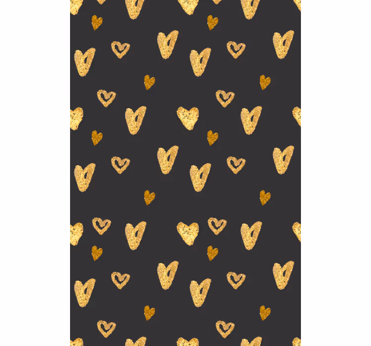Golden Heart Pattern love blind - TenStickers
