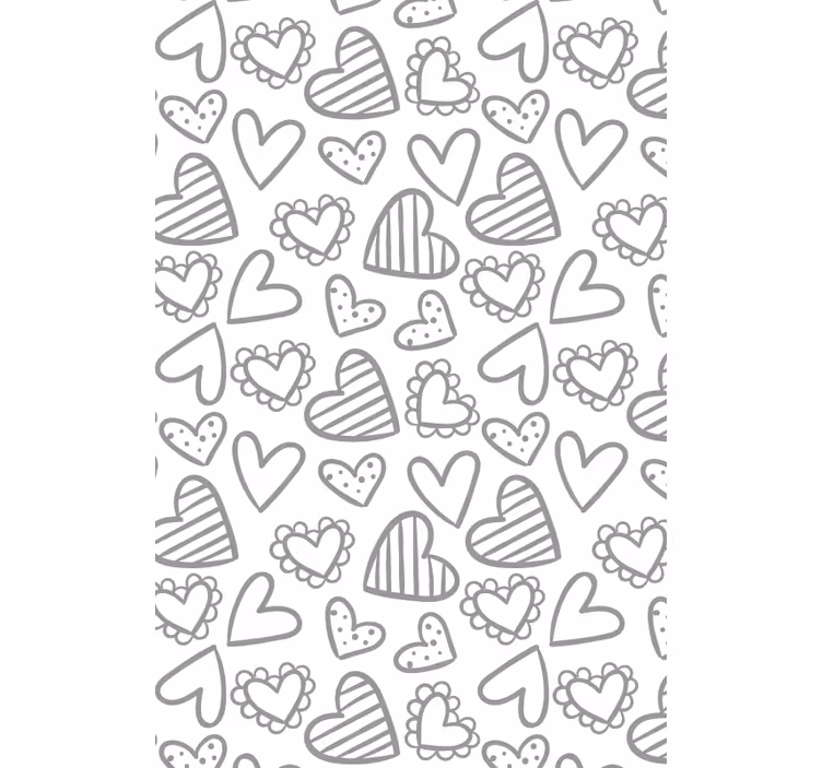 Heart Sketches Pattern love blind - TenStickers