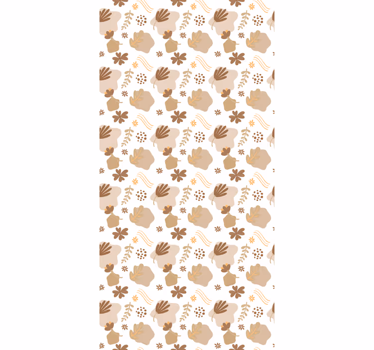 Organic beige pattern blind flowers and plants - TenStickers