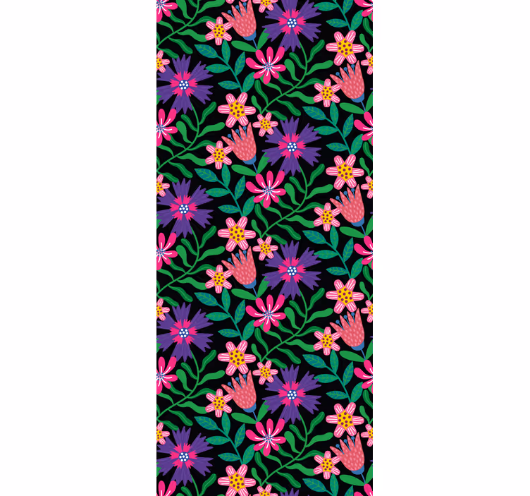 Floral Harmony Design blind flowers and plants - TenStickers