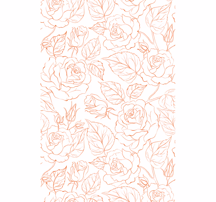 Delicate rose patterns living room blind - TenStickers