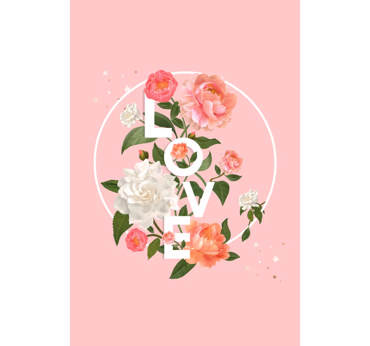 Love blind floral pattern - TenStickers
