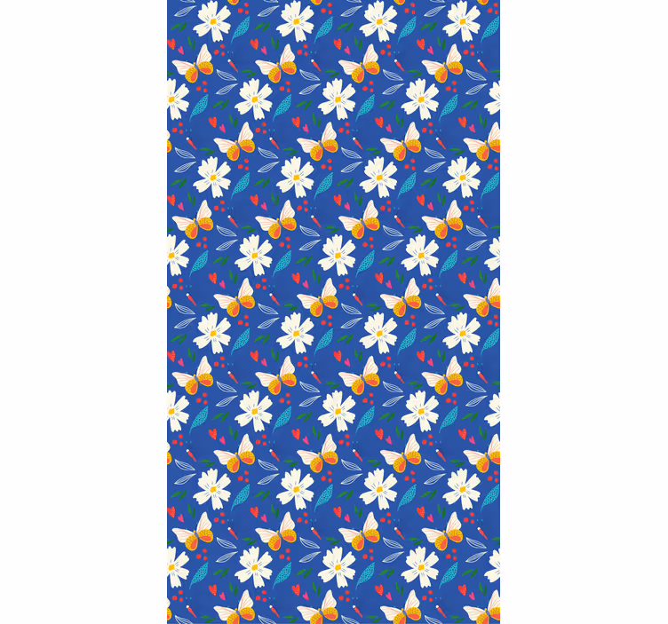 Daisies and Butterflies blind flowers and plants - TenStickers