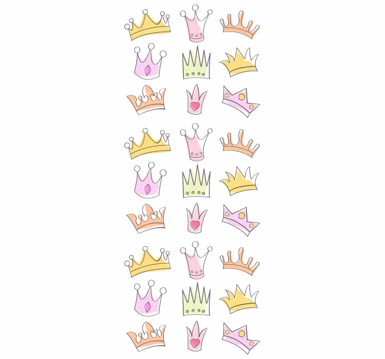 Crown pattern motif blind children - TenStickers