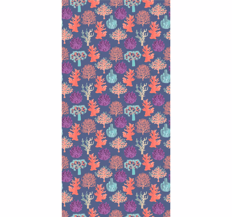 Colorful Coral Patterns blind flowers and plants - TenStickers
