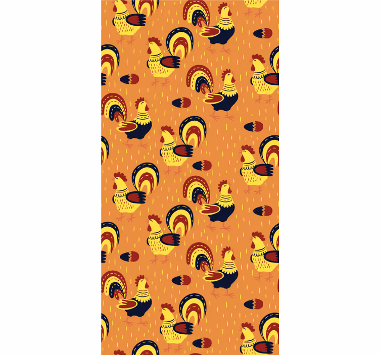 Colorful Roosters Pattern animals blind - TenStickers