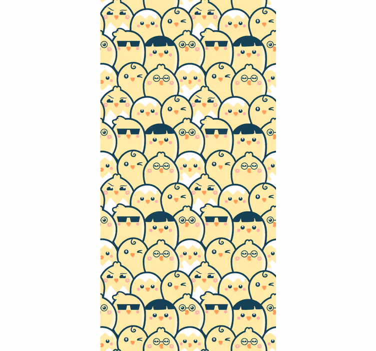 Cute Chick Faces animals blind - TenStickers
