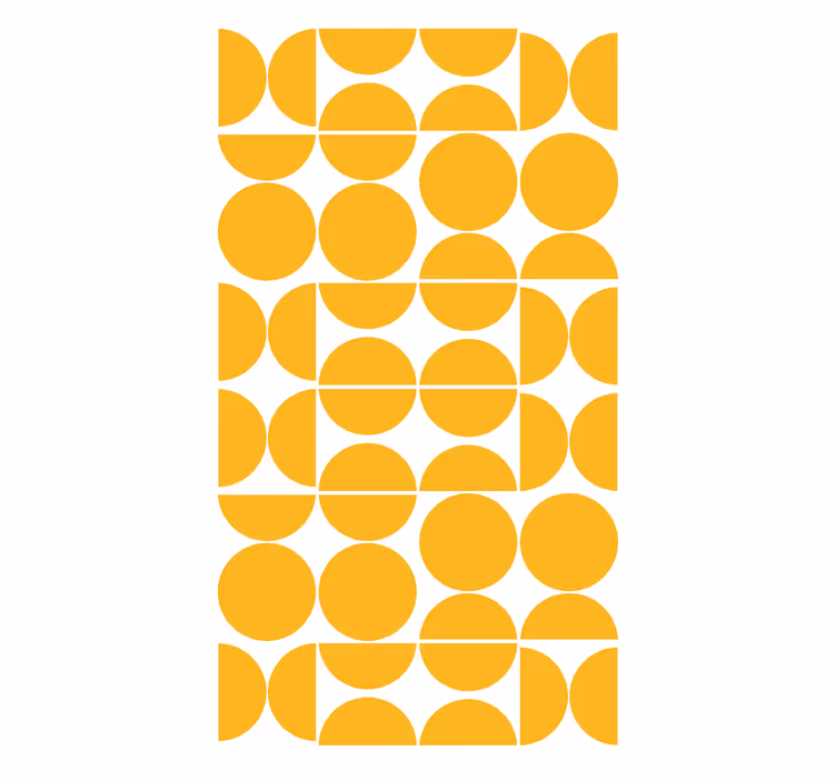 Overlapping Yellow Cercles modern blind - TenStickers